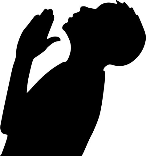 child praying silhouette clipart - Clipground