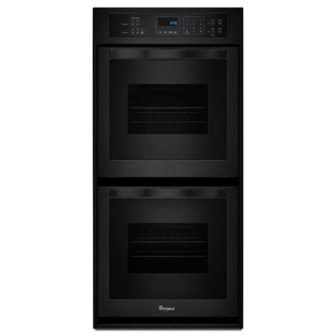 Shop Whirlpool Self-Cleaning Double Electric Wall Oven (Black) (Common ...