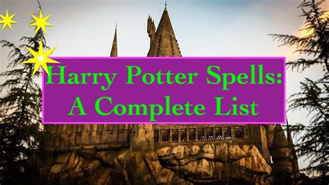 "Harry Potter" Spells: The Complete List - HobbyLark