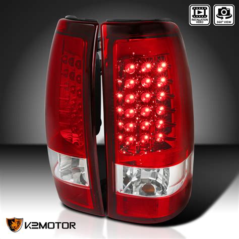 Red For 2003 2006 Chevy Silverado Led Tail Brake Lights Rear Lamps Left ...