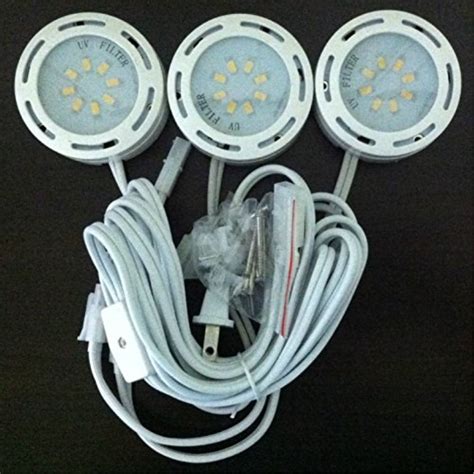 ledp3120wh - 120v direct led puck 3 light kit-white - Walmart.com