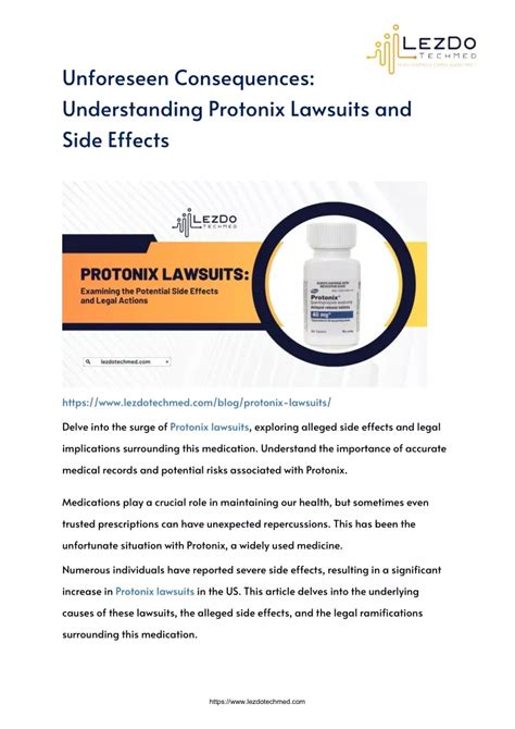 PPT - Unforeseen Consequences: Understanding Protonix Lawsuits and Side Effects PowerPoint ...