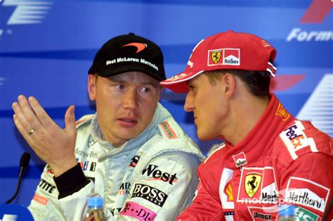 Press conference: Mika Hakkinen and Michael Schumacher at Spanish GP