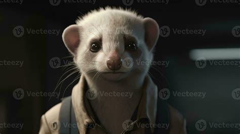 intuitive ferret engineer, digital art illustration, 23435669 Stock Photo at Vecteezy