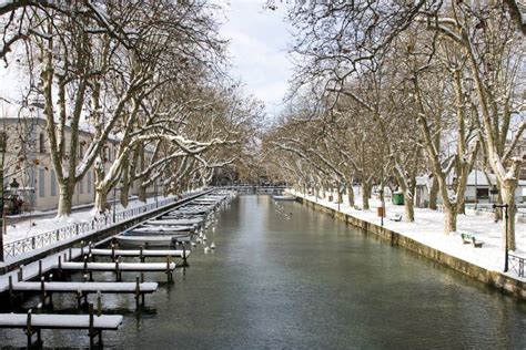 Winter Landscape in Annecy, France Stock Image - Image of outdoors ...