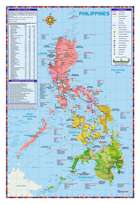 Philippine Map With Tourist Spots