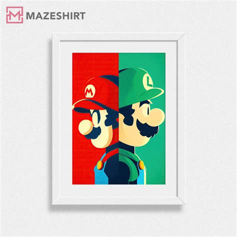 Super Mario and Luigi Wall Art Poster