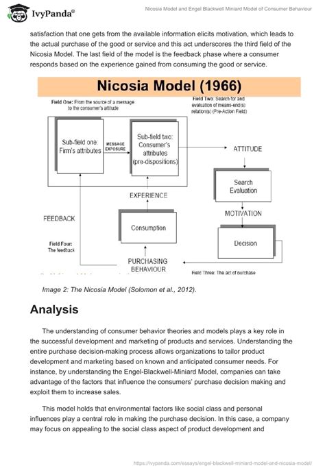 Engel-Blackwell-Miniard Model and Nicosia Model | Research Paper Example