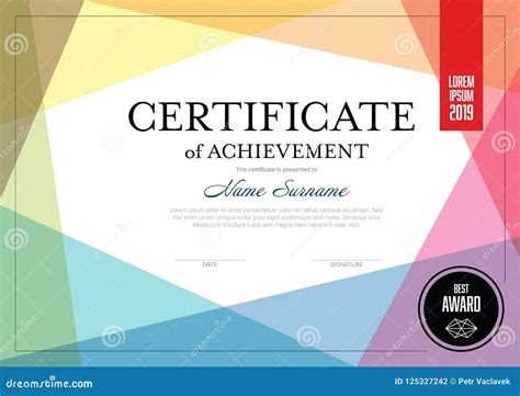 Modern Certificate Template Stock Vector - Illustration of luxurious ...