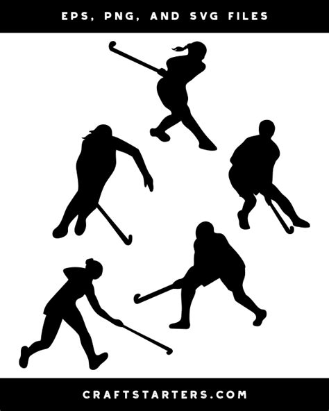 Field Hockey Player Silhouette Clip Art