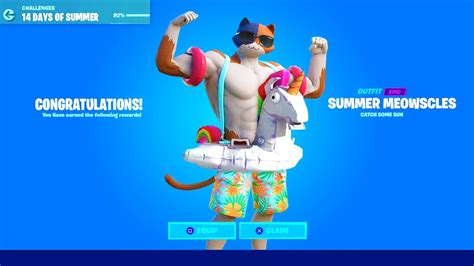 *NEW* 14 DAYS OF SUMMER Rewards in Fortnite! (Free Summer Meowscles ...