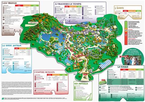 Plan parc Asterix - Carte parc Asterix (France)