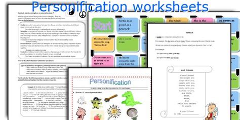 Personification worksheets