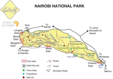 Nairobi National Park Map Pdf - Bobbie Stefanie