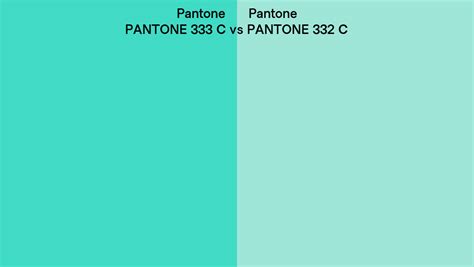 Pantone 333 C vs PANTONE 332 C side by side comparison