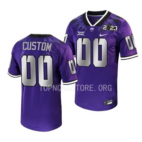 TCU Horned Frogs 2023 National Championship Custom #00 Purple Men's ...