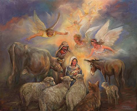 NATIVITY WITH SHEPHERDS, ANGELS – artistsimply.com