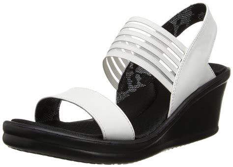 Skechers - Skechers Cali Women's Rumbler Sci-Fi Wedge Sandal,White,7 M US - Walmart.com ...