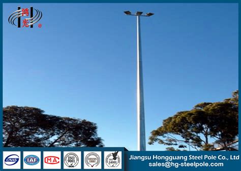 Height 20-30M LED High Mast Steel Lighting Poles with Lifting System for Stadium