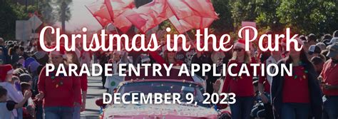 Form Center • 2023 Christmas in the Park Parade Application