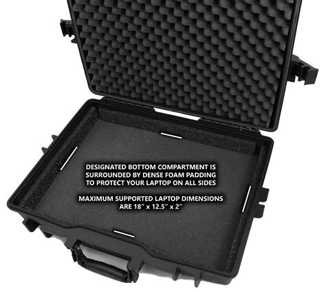 Casematix Waterproof Laptop Hard Case for 15 - 17 inch Gaming Laptops and Accessories - Rugged ...