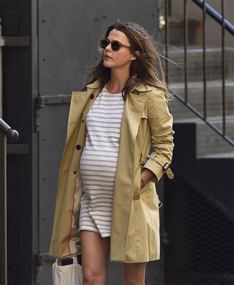 Keri Russell Pregnant Wearing Striped Dress in NYC Pictures | POPSUGAR ...