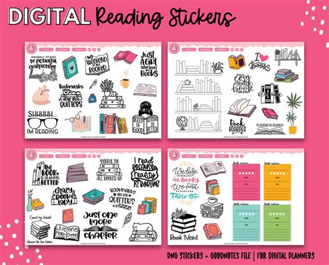 Reading Digital Stickers – Paper Hearts Planner Co.