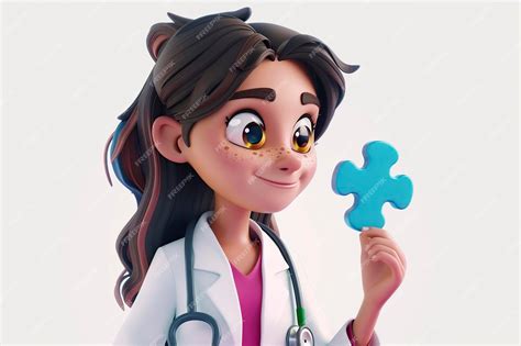 Premium Photo | Cartoon Character Holding Puzzle Piece