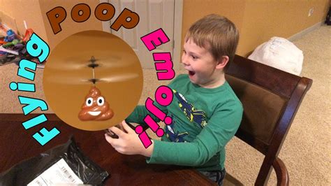 Aiden Flies the POOP COPTER! It's a Flying Poop Emoji - YouTube