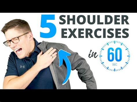 5 Shoulder Pain Relief Exercises in 60 seconds - YouTube