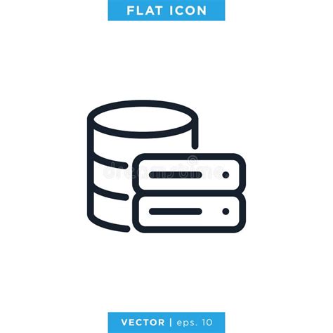 Database Server Icon Vector Design Template Stock Vector - Illustration ...