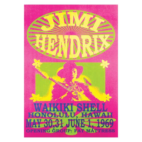 Jimi Hendrix Live in Hawaii Poster - Retro Progression