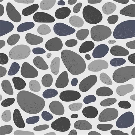 Premium Vector | Pebble seamless pattern. Smooth stones background ...