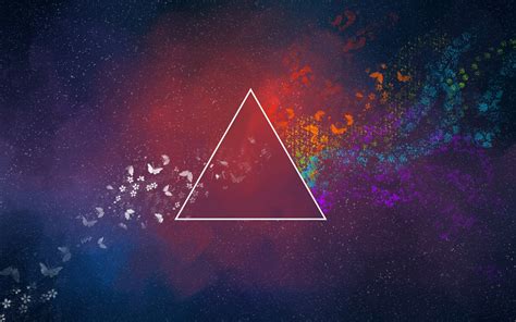 colorful, Pink Floyd, Dark Side Of The Moon, triangle, abstract ...