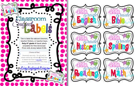 5 Best Images of Subject Labels Printable - Classroom Subject Labels, Free Printable School ...