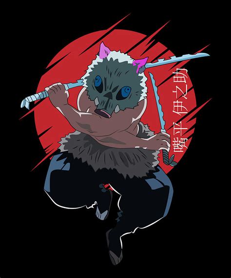 Special Present Demon Slayer Anime Inosuke Drawing by Anime-Video Game ...