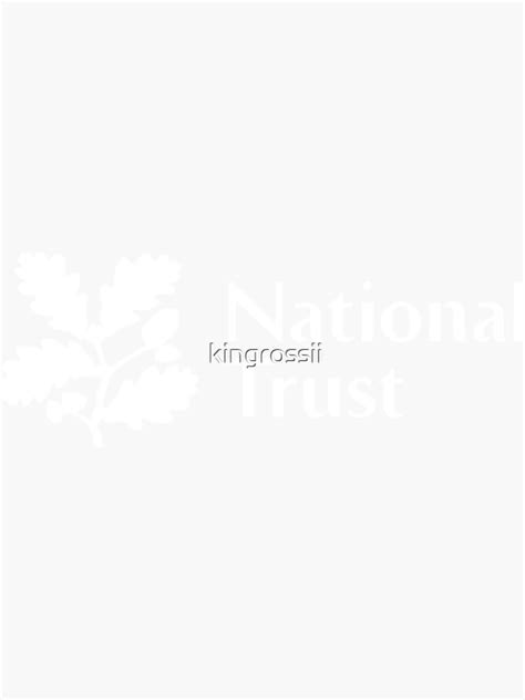 "National Trust logo - white logo wide" Sticker for Sale by kingrossii | Redbubble