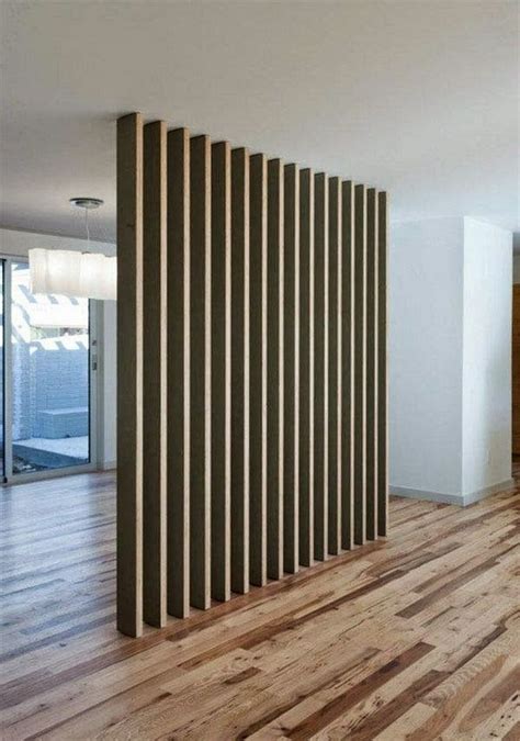 36+ Easy And Simple Wood Partition Ideas As Room Divider | Wooden room ...