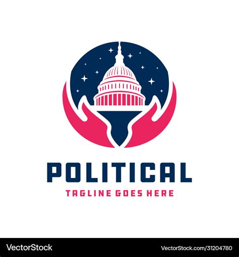 White house political logo Royalty Free Vector Image