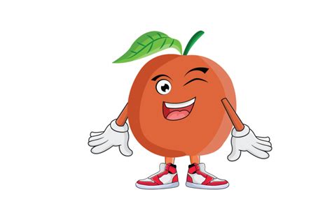 Apricot Smiling Fruit Cartoon Character By Printables Plazza ...