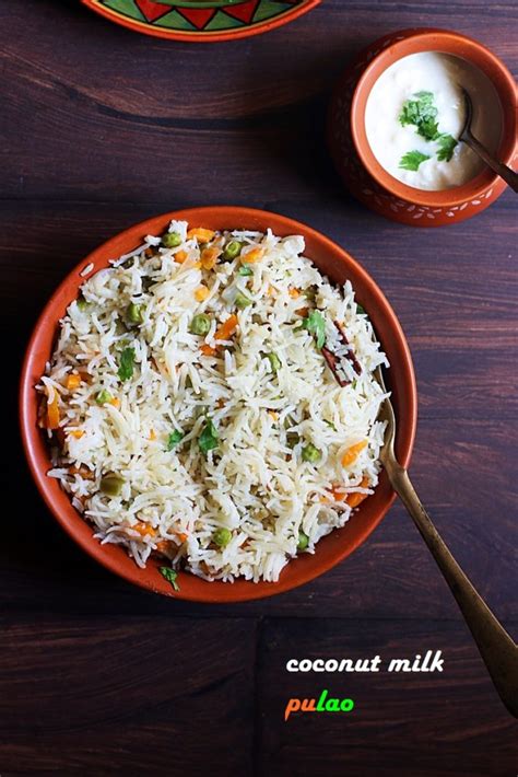 coconut milk pulao recipe, veg pulao recipe with coconut milk