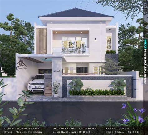 Desain Rumah Terbaru Modern Minimalis 2 Lantai Lebar 10 Meter