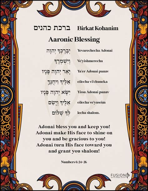 The Blessing // Aaronic Benediction // Birkat Kohanim | Hebrew blessing ...