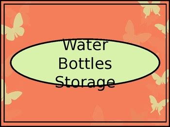 Lunchboxes, Snacks & Water Bottles Storage Crate Label - Coral Bfly Theme