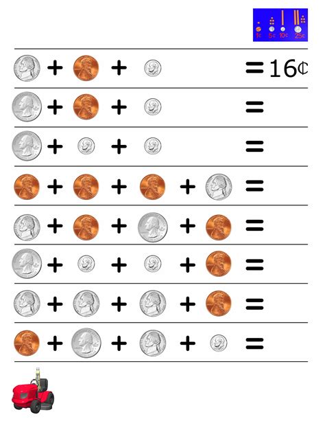 Learning to Count Money Practice | MySchoolsMath.com