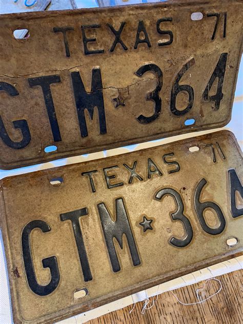 TEXAS LICENSE PLATE Vintage license plate Lone Star State | Etsy