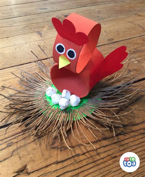 Broody bird is brooding! Shhhh... toilet paper roll chicken craft for ...