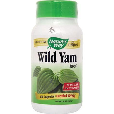 Nature's Way Wild Yam Root 425 mg - 100 Capsules - Walmart.com ...