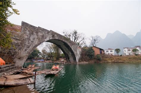 Bike Ride to Dragon Bridge on Yulong River, Guangxi, China