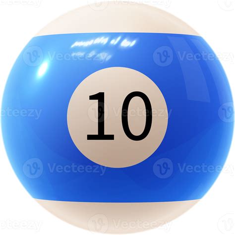 blue billiard ball number ten 11421326 PNG